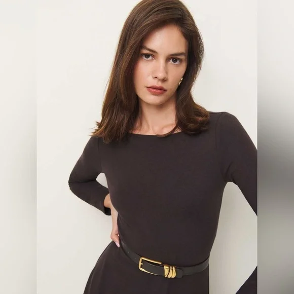english factory high low knit combo dress English Factory main image 0